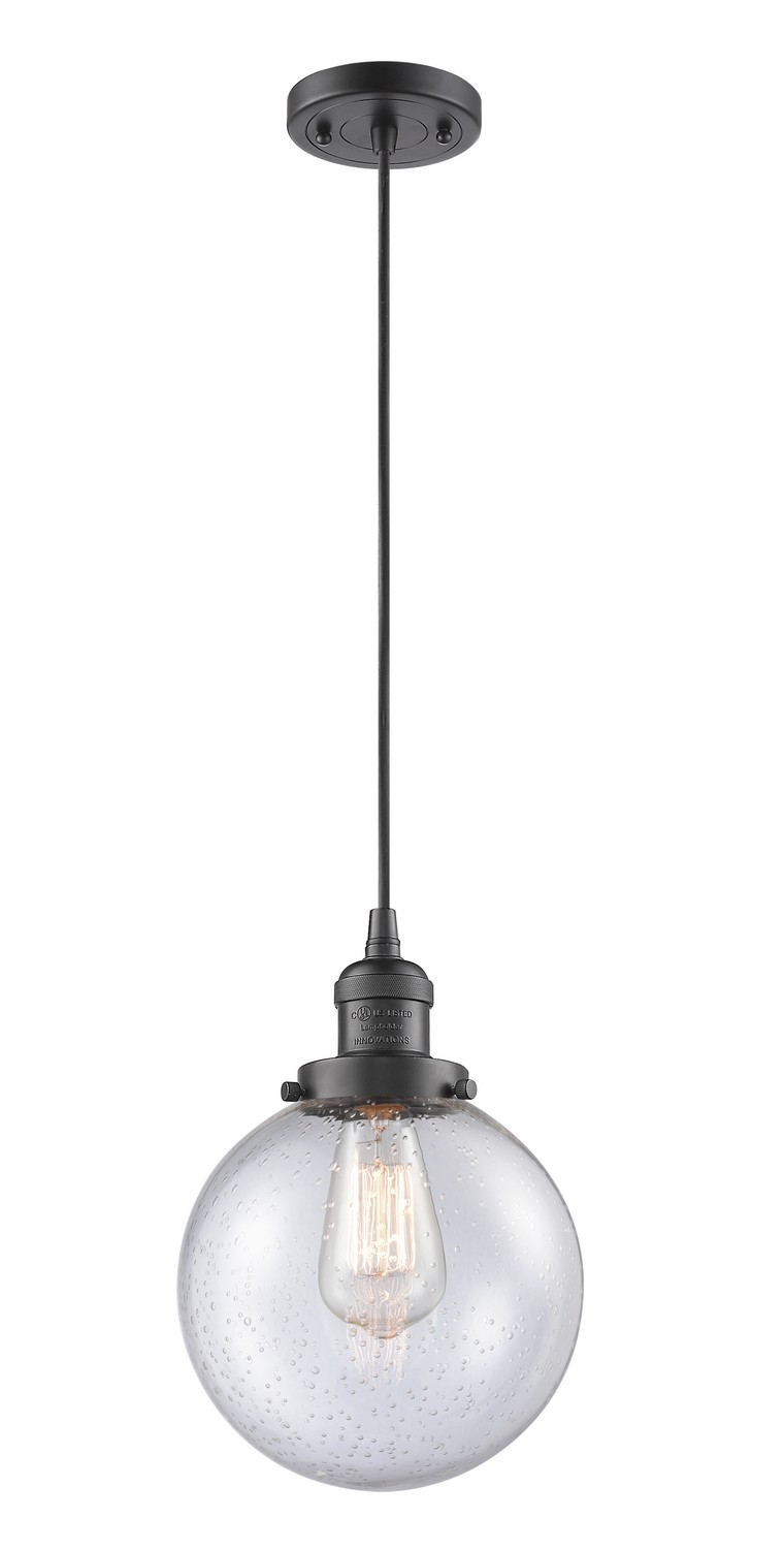 LED Mini Pendant by Innovations - Franklin Restoration Collection, Oil Rubbed Bronze Finish - 201C-OB-G204-8-LED