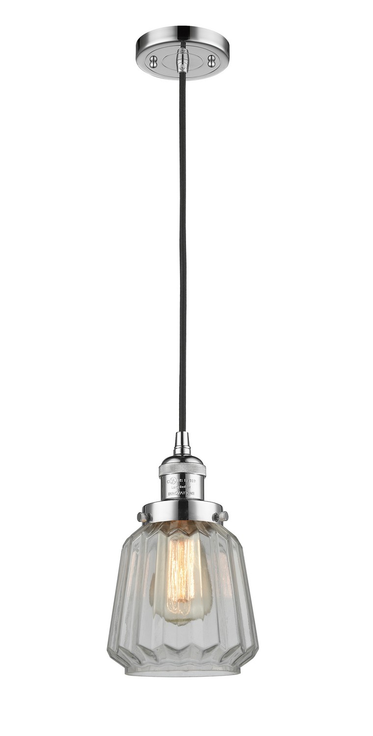 LED Mini Pendant by Innovations - Franklin Restoration Collection, Polished Chrome Finish - 201C-PC-G142-LED