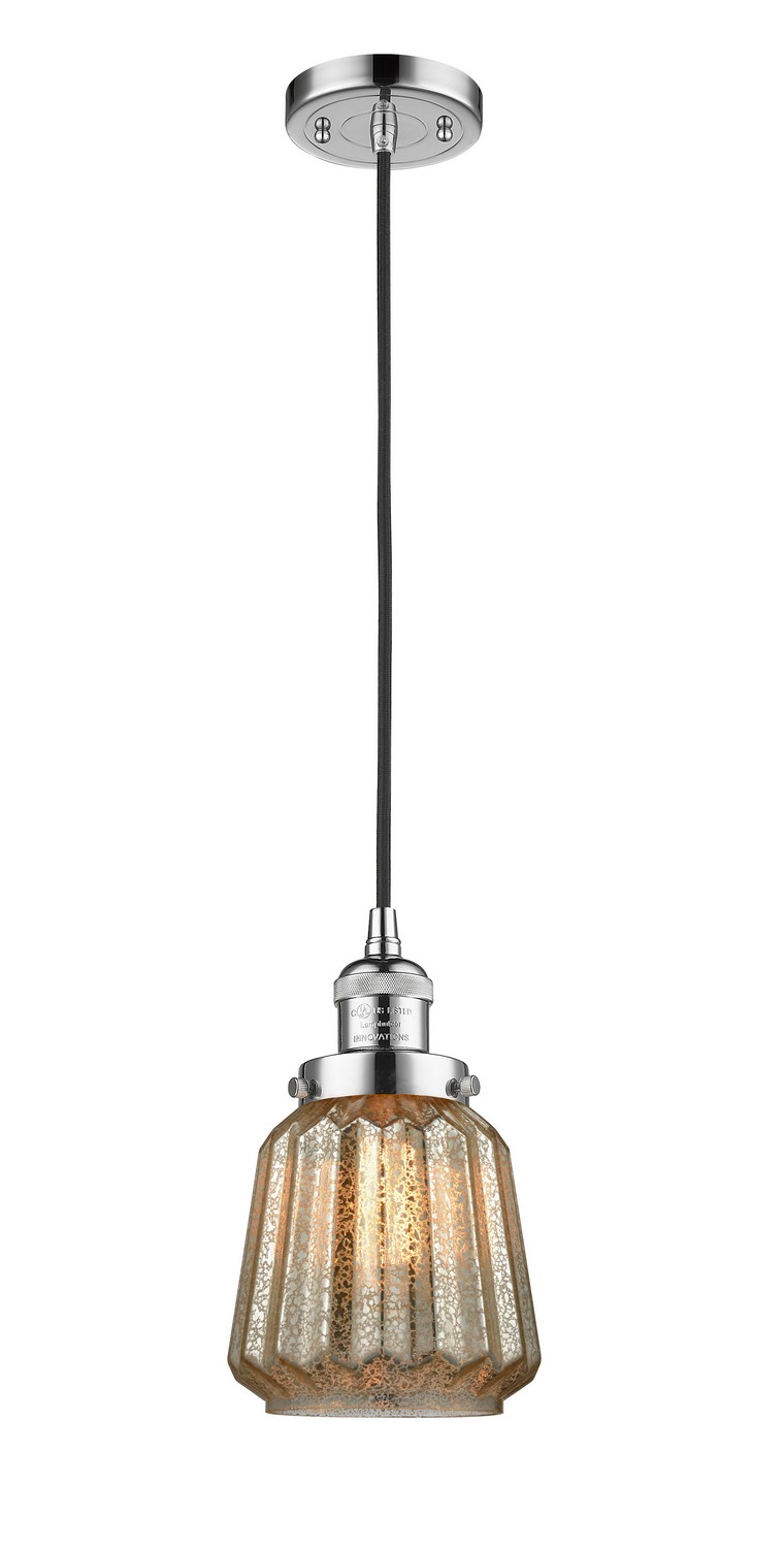 LED Mini Pendant by Innovations - Franklin Restoration Collection, Polished Chrome Finish - 201C-PC-G146-LED