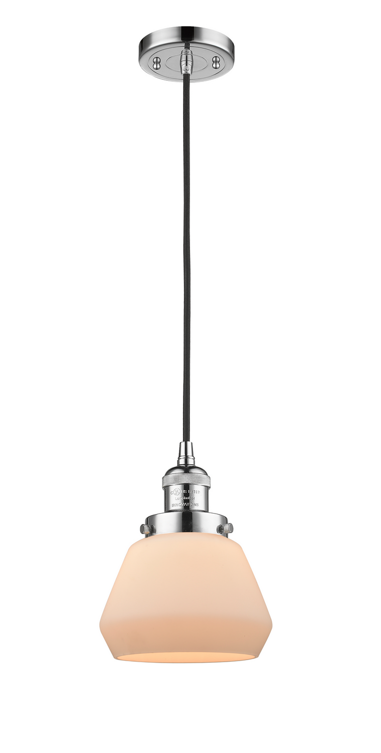 One Light Mini Pendant by Innovations - Franklin Restoration Collection, Polished Chrome Finish - 201C-PC-G171