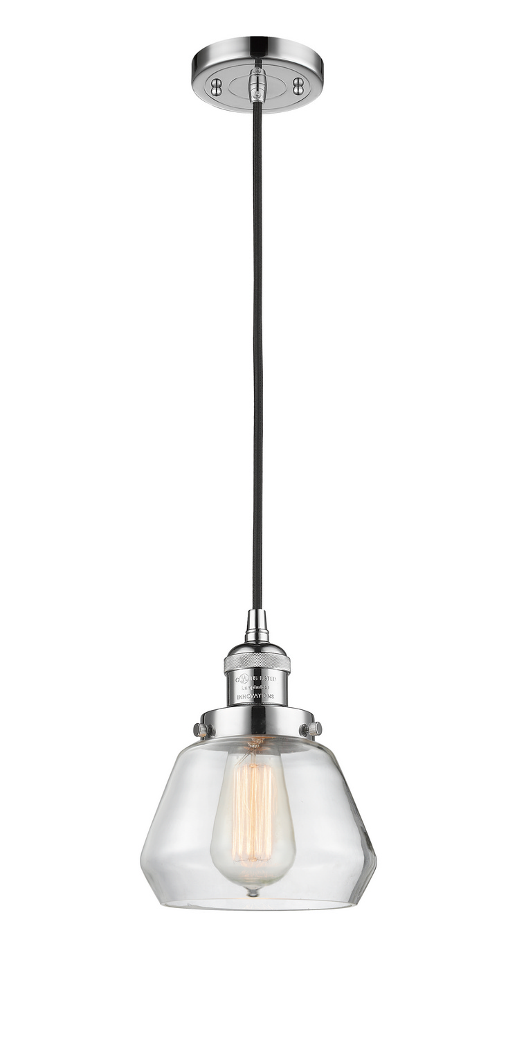One Light Mini Pendant by Innovations - Franklin Restoration Collection, Polished Chrome Finish - 201C-PC-G172