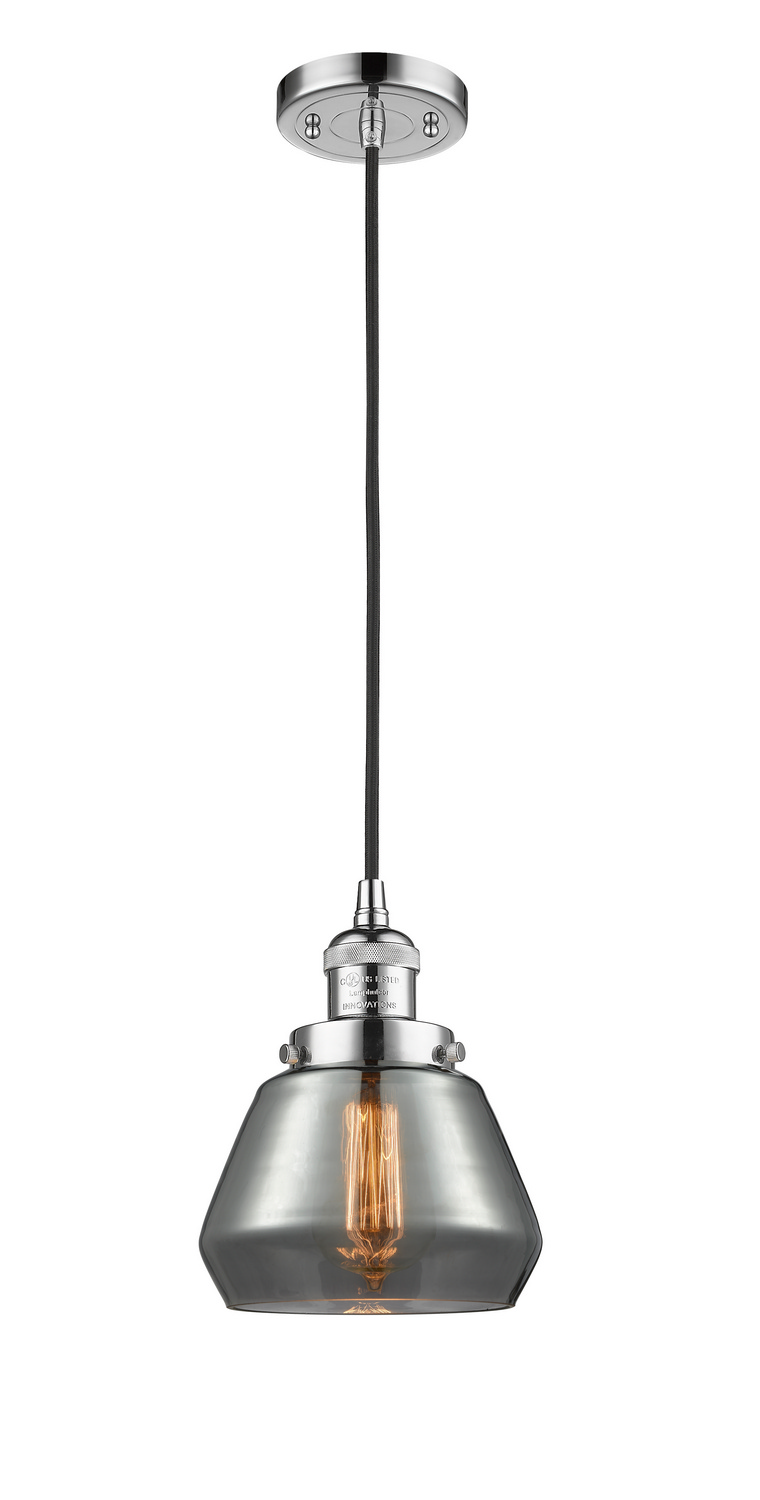 One Light Mini Pendant by Innovations - Franklin Restoration Collection, Polished Chrome Finish - 201C-PC-G173
