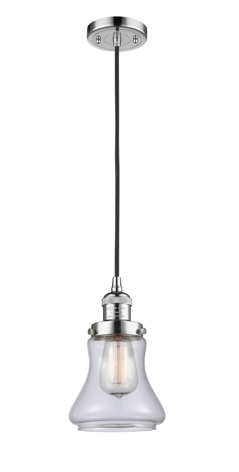 One Light Mini Pendant by Innovations - Franklin Restoration Collection, Polished Chrome Finish - 201C-PC-G192