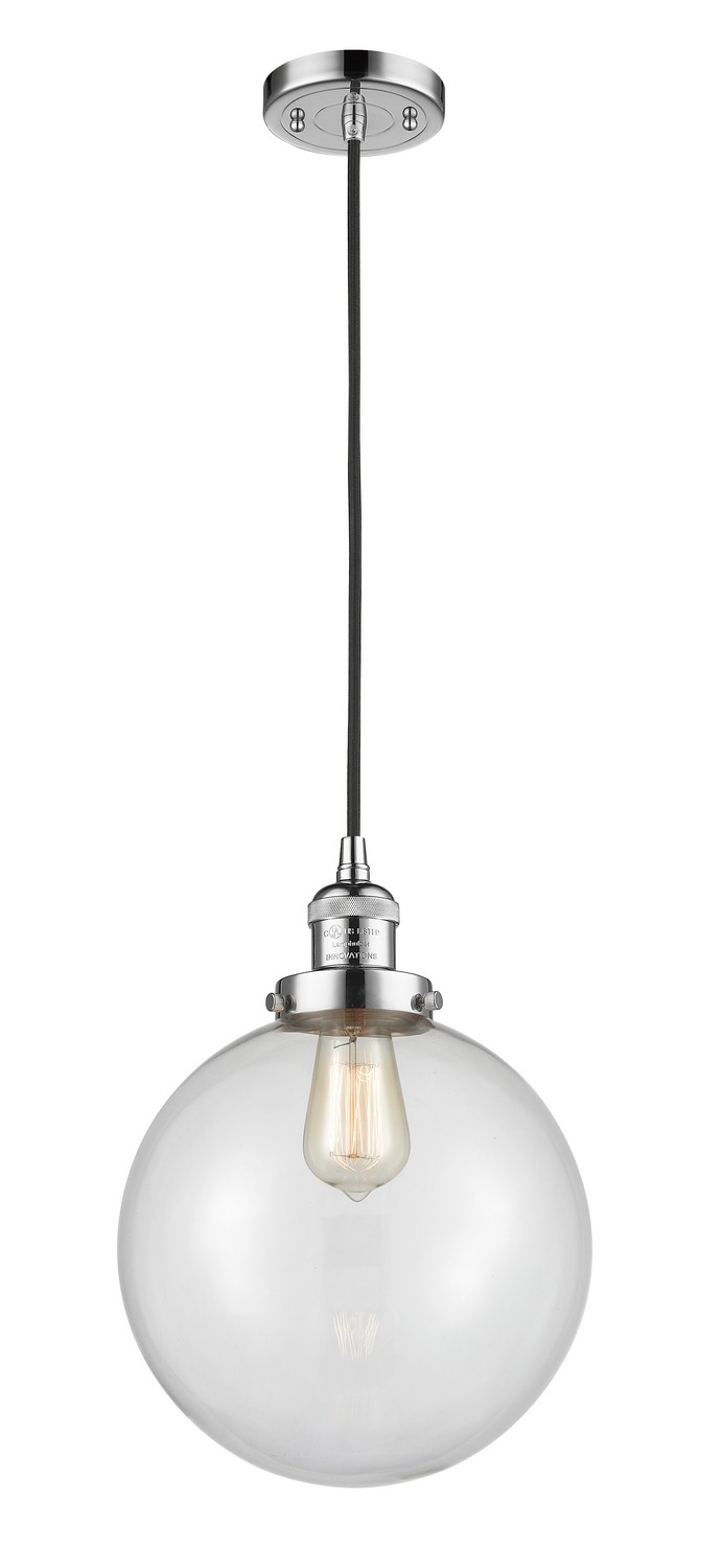 LED Mini Pendant by Innovations - Franklin Restoration Collection, Polished Chrome Finish - 201C-PC-G202-10-LED