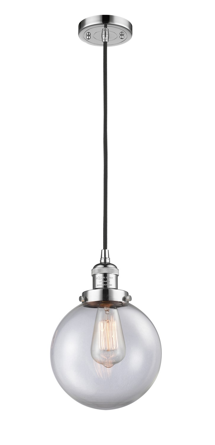 LED Mini Pendant by Innovations - Franklin Restoration Collection, Polished Chrome Finish - 201C-PC-G202-8-LED