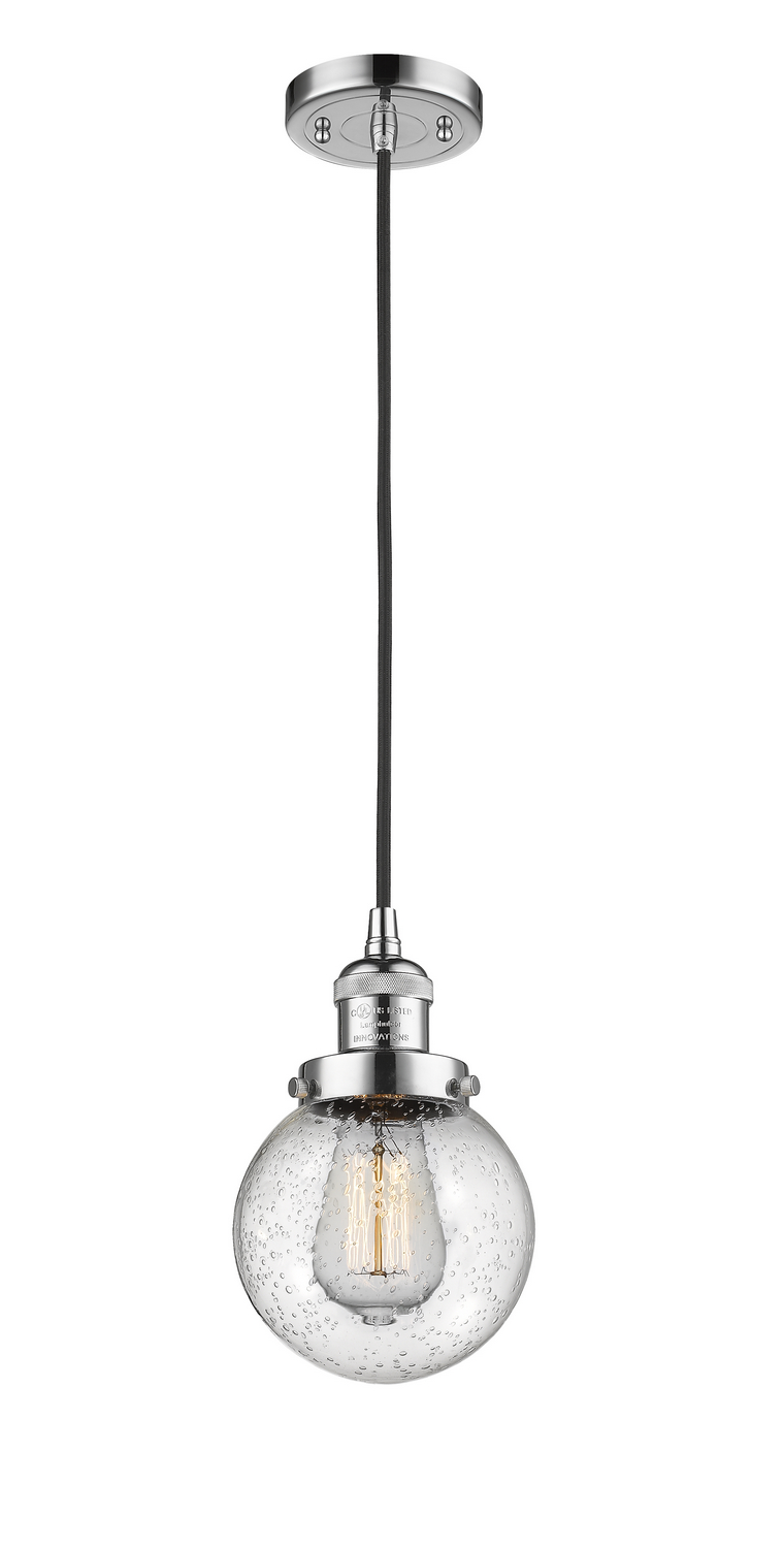 LED Mini Pendant by Innovations - Franklin Restoration Collection, Polished Chrome Finish - 201C-PC-G204-6-LED