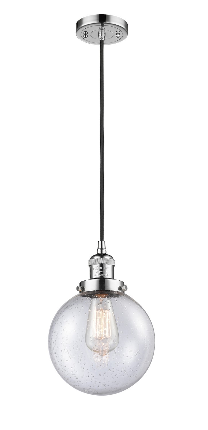 LED Mini Pendant by Innovations - Franklin Restoration Collection, Polished Chrome Finish - 201C-PC-G204-8-LED