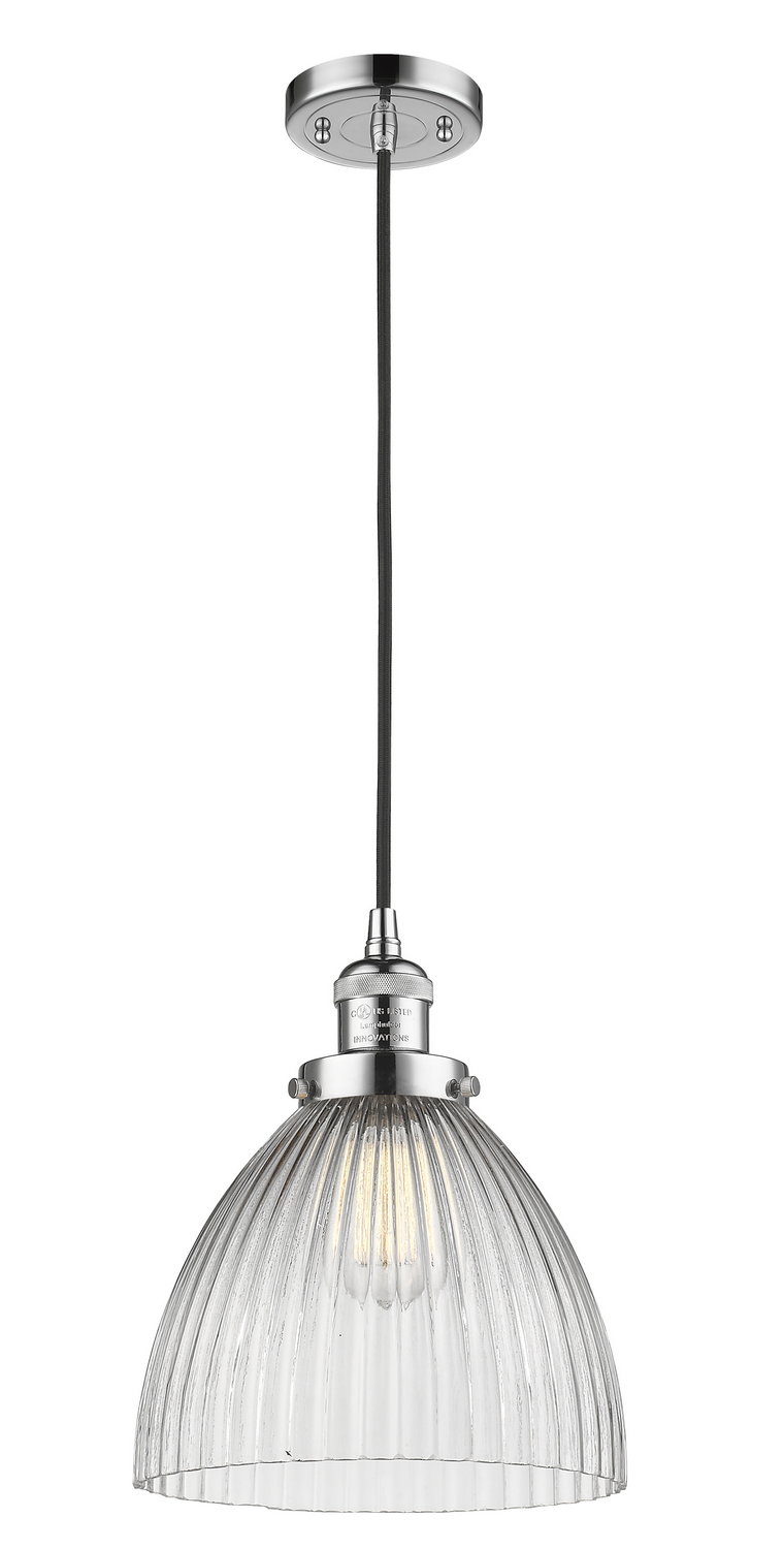 One Light Mini Pendant by Innovations - Franklin Restoration Collection, Polished Chrome Finish - 201C-PC-G222