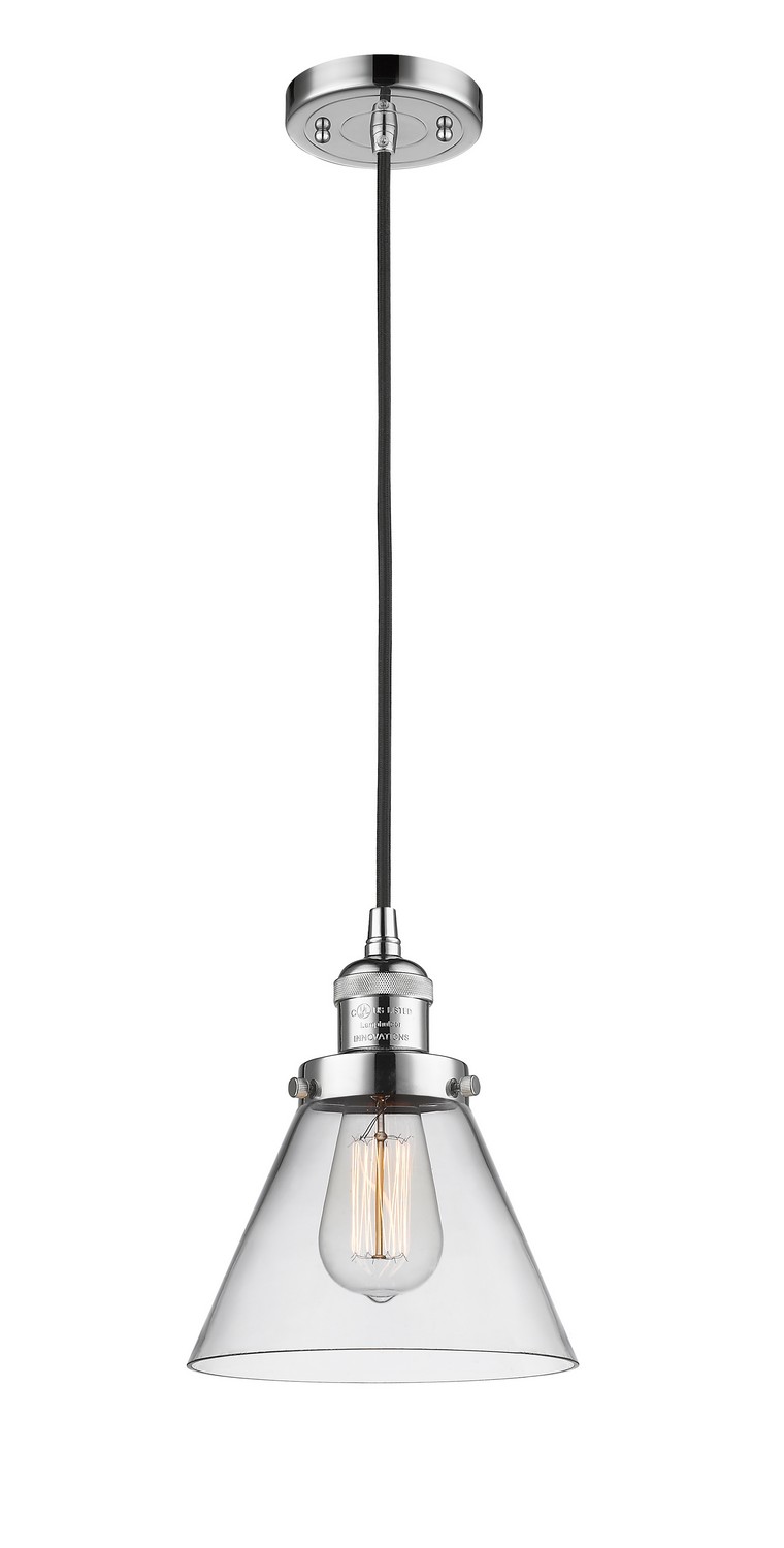 LED Mini Pendant by Innovations - Franklin Restoration Collection, Polished Chrome Finish - 201C-PC-G42-LED