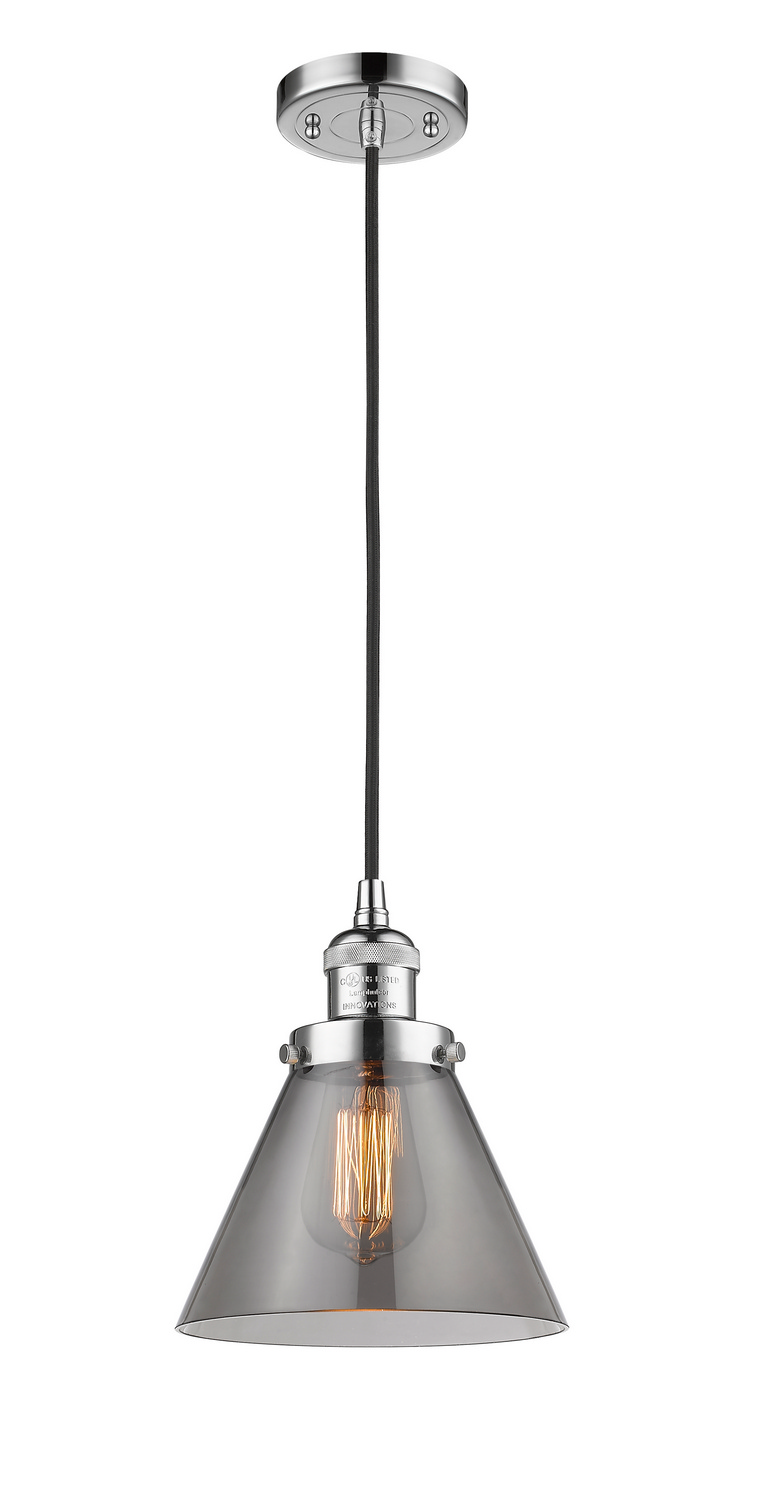 One Light Mini Pendant by Innovations - Franklin Restoration Collection, Polished Chrome Finish - 201C-PC-G43