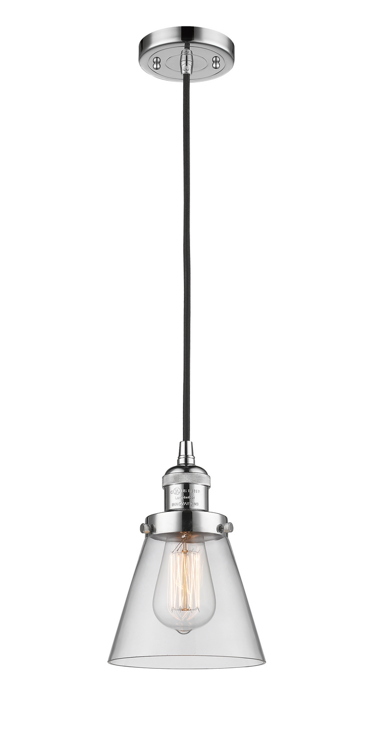 One Light Mini Pendant by Innovations - Franklin Restoration Collection, Polished Chrome Finish - 201C-PC-G62