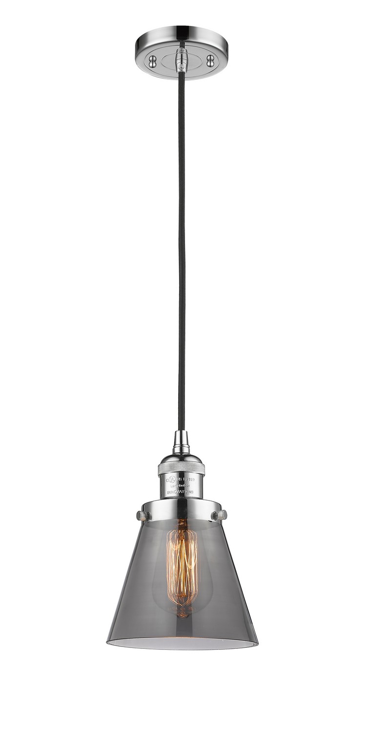 LED Mini Pendant by Innovations - Franklin Restoration Collection, Polished Chrome Finish - 201C-PC-G63-LED