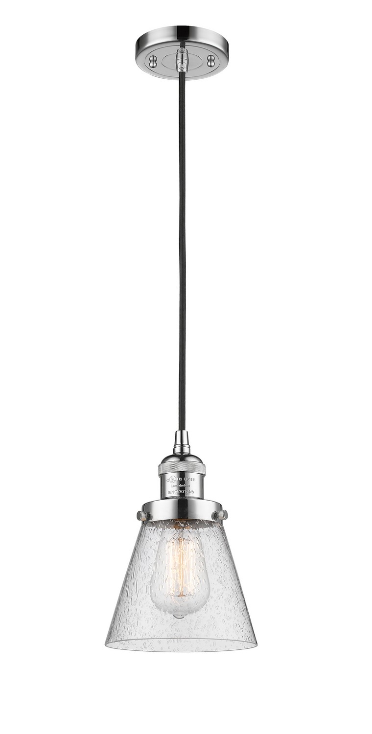 LED Mini Pendant by Innovations - Franklin Restoration Collection, Polished Chrome Finish - 201C-PC-G64-LED