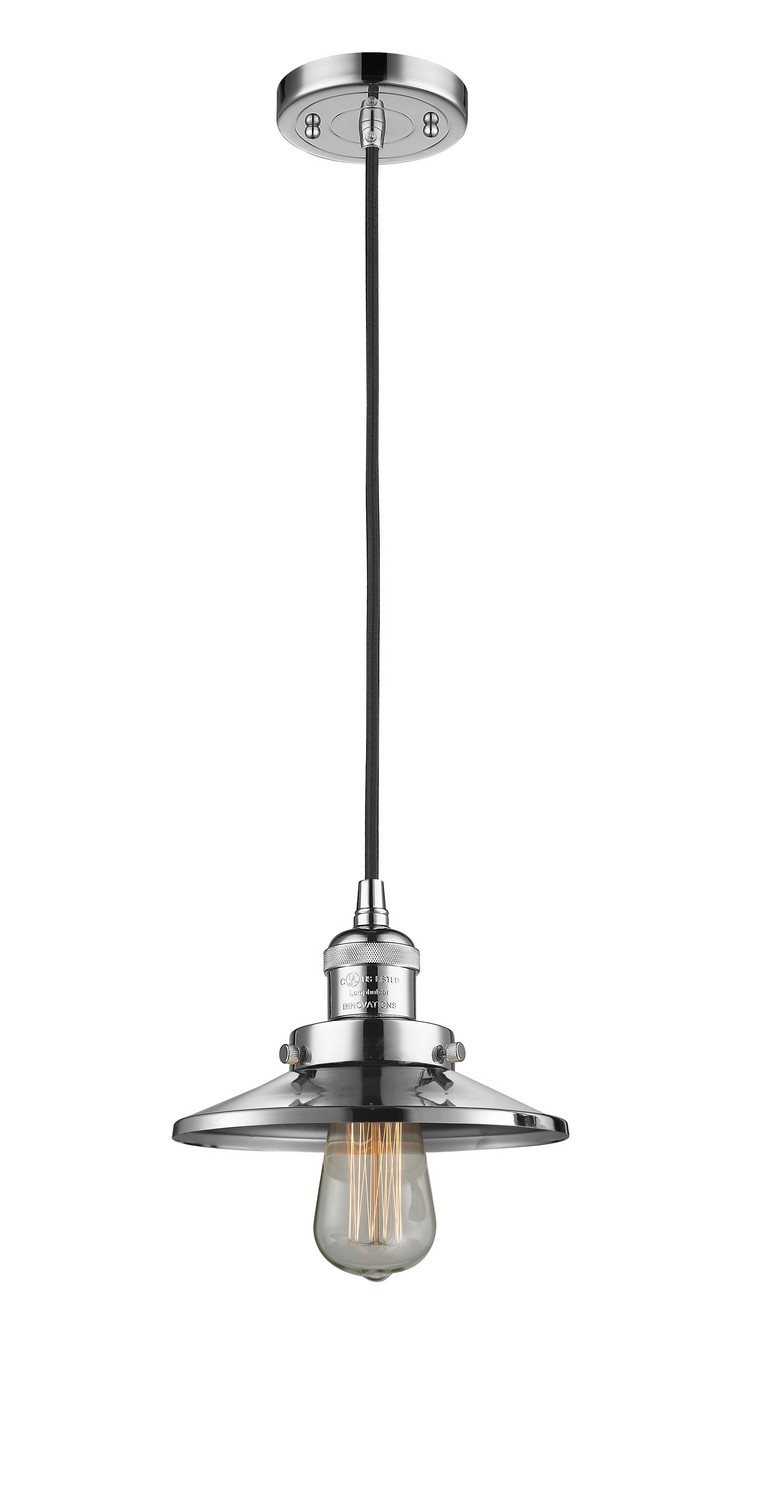 One Light Mini Pendant by Innovations - Franklin Restoration Collection, Polished Chrome Finish - 201C-PC-M7