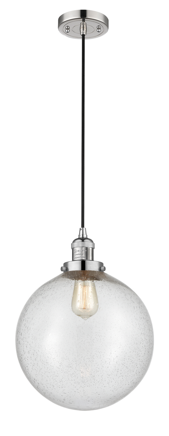 One Light Mini Pendant by Innovations - Franklin Restoration Collection, Polished Nickel Finish - 201C-PN-G204-12