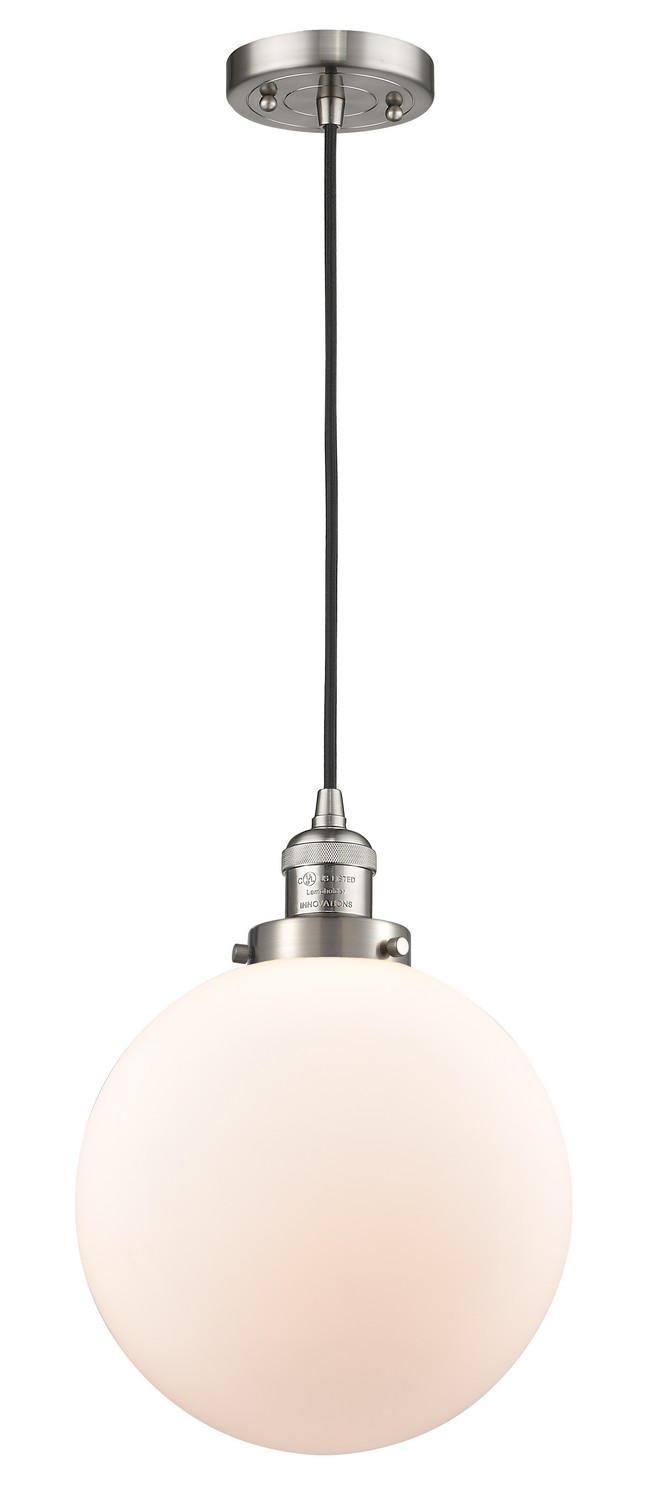 LED Mini Pendant by Innovations - Franklin Restoration Collection, Brushed Satin Nickel Finish - 201C-SN-G201-10-LED