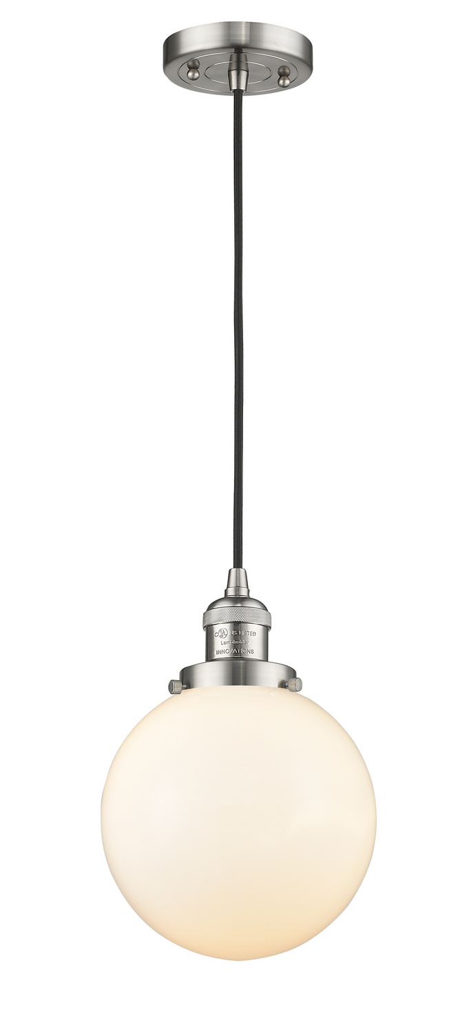 One Light Mini Pendant by Innovations - Franklin Restoration Collection, Brushed Satin Nickel Finish - 201C-SN-G201-8