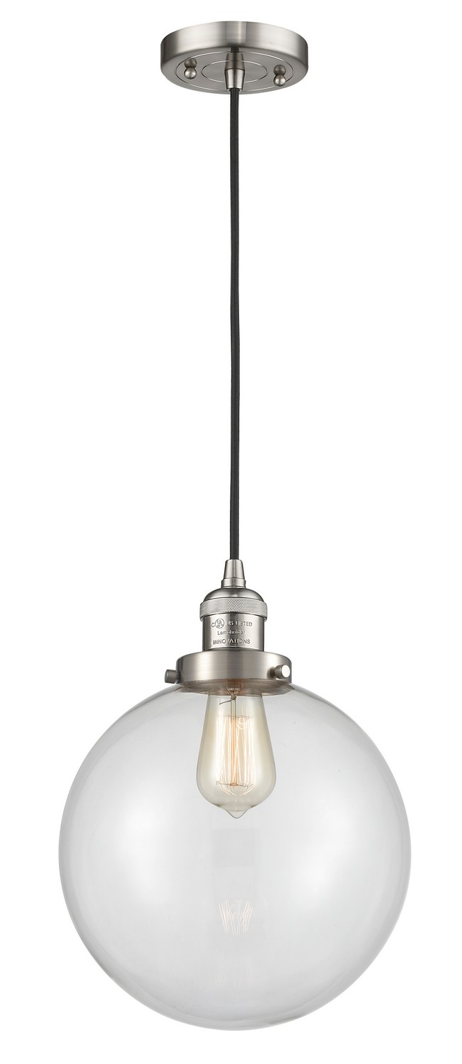LED Mini Pendant by Innovations - Franklin Restoration Collection, Brushed Satin Nickel Finish - 201C-SN-G202-10-LED