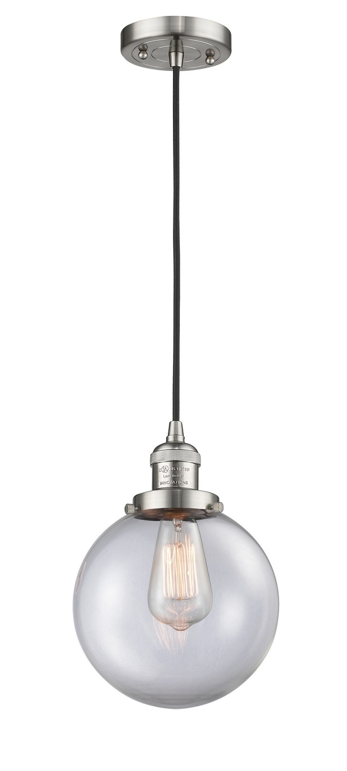 LED Mini Pendant by Innovations - Franklin Restoration Collection, Brushed Satin Nickel Finish - 201C-SN-G202-8-LED