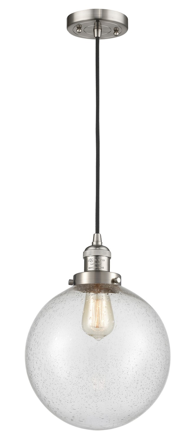 LED Mini Pendant by Innovations - Franklin Restoration Collection, Brushed Satin Nickel Finish - 201C-SN-G204-10-LED