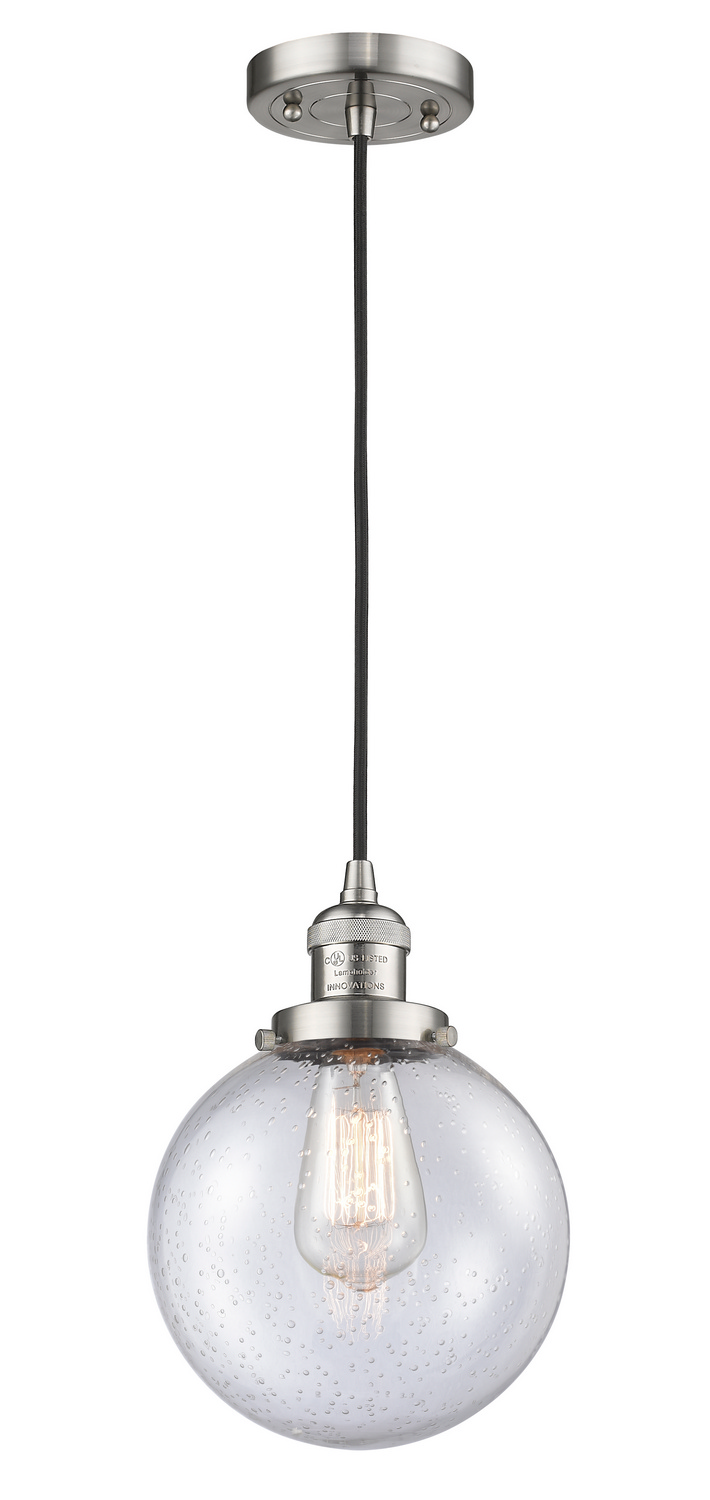 One Light Mini Pendant by Innovations - Franklin Restoration Collection, Brushed Satin Nickel Finish - 201C-SN-G204-8