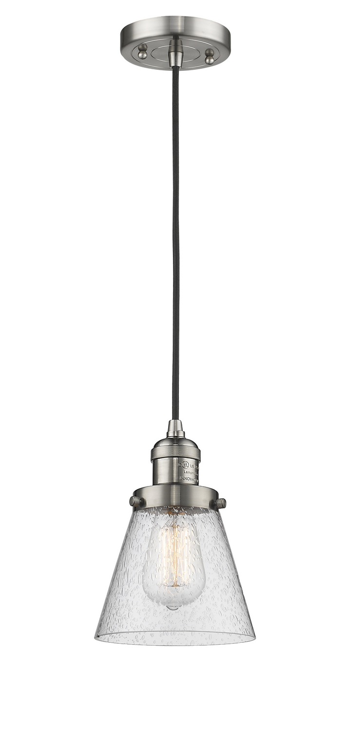 LED Mini Pendant by Innovations - Franklin Restoration Collection, Brushed Satin Nickel Finish - 201C-SN-G64-LED