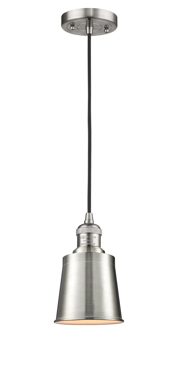 One Light Mini Pendant by Innovations - Franklin Restoration Collection, Brushed Satin Nickel Finish - 201C-SN-M9-SN