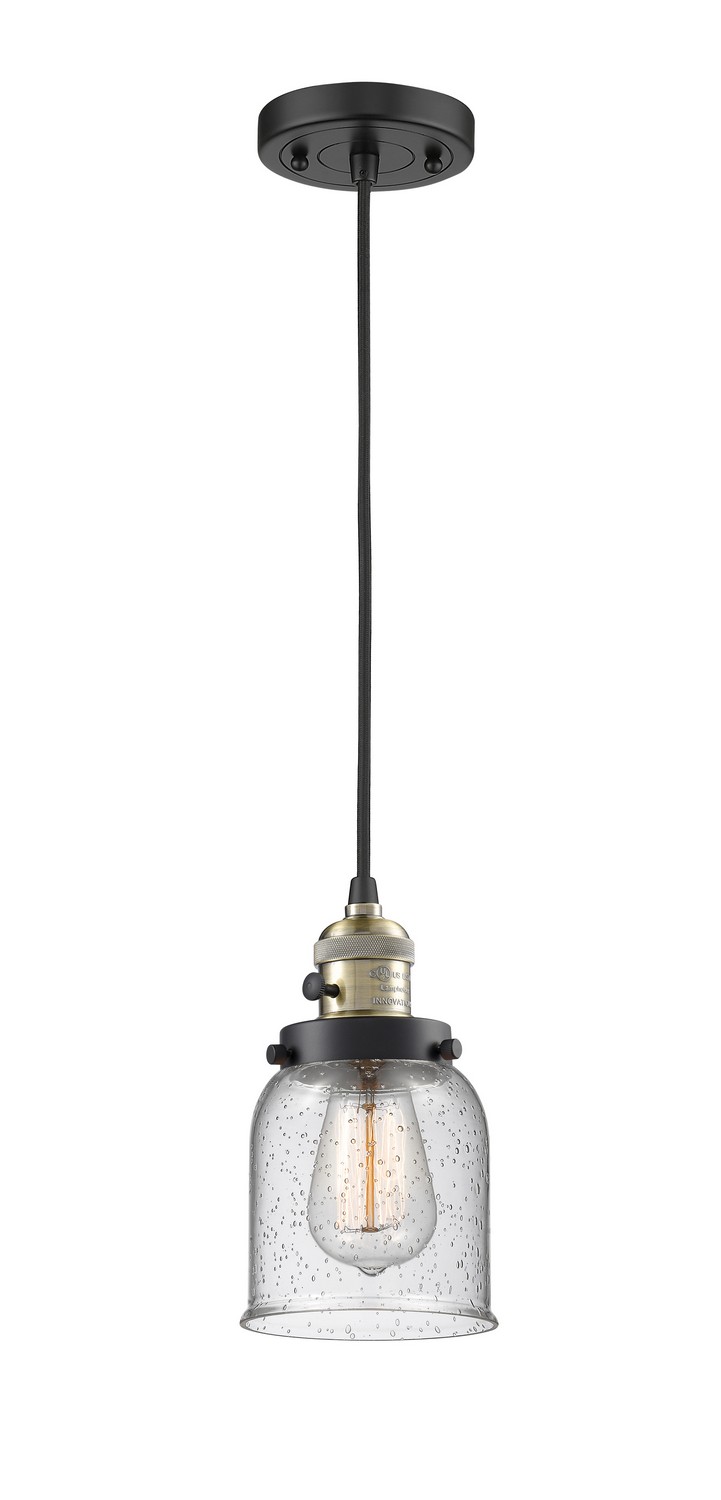 LED Mini Pendant by Innovations - Franklin Restoration Collection, Black Antique Brass Finish - 201CSW-BAB-G54-LED