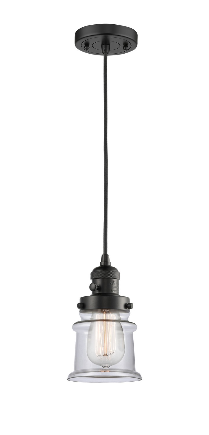LED Mini Pendant by Innovations - Franklin Restoration Collection, Matte Black Finish - 201CSW-BK-G182S-LED