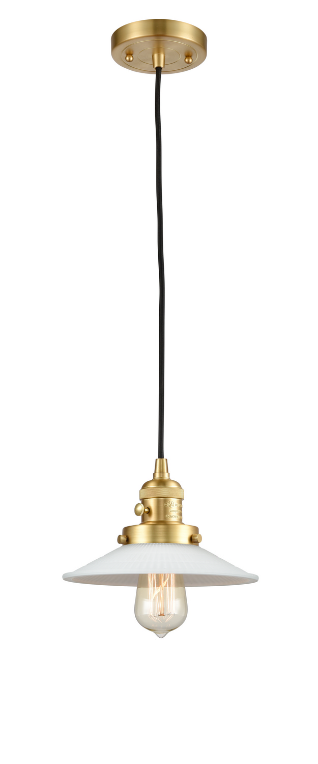 One Light Mini Pendant by Innovations - Franklin Restoration Collection, Satin Gold Finish - 201CSW-SG-G1