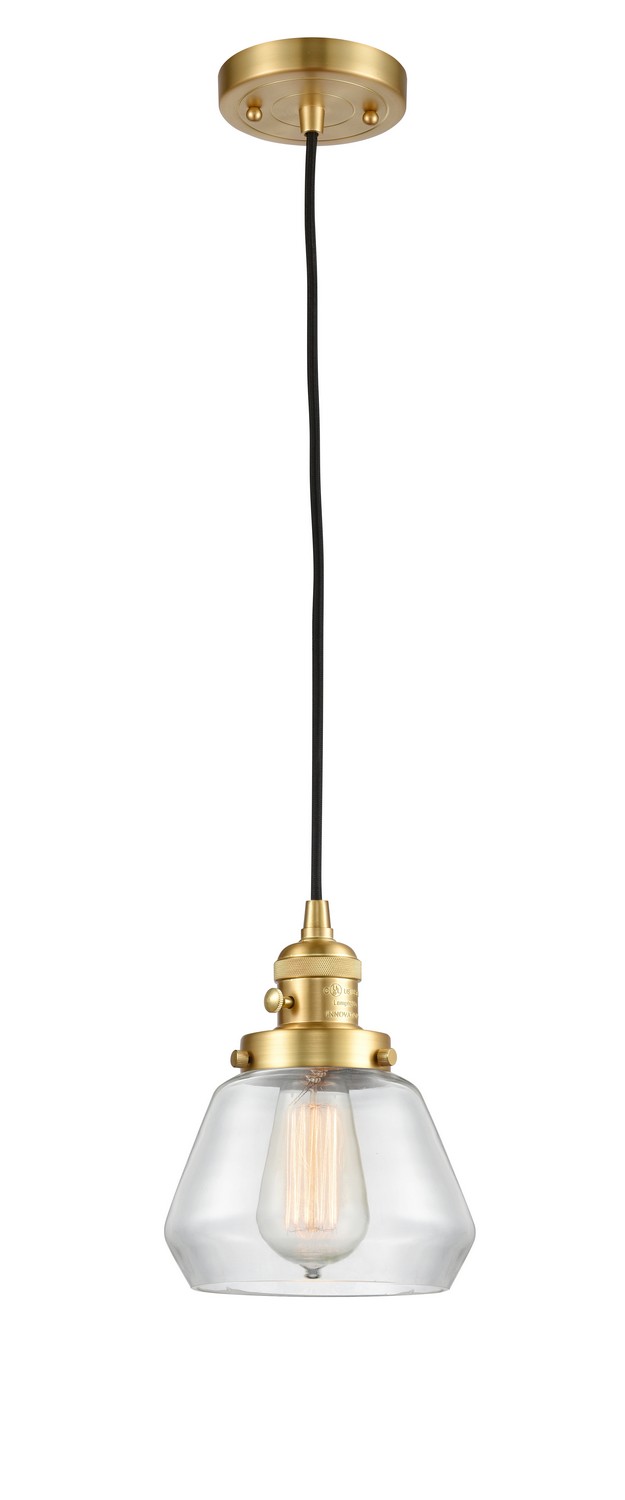 LED Mini Pendant by Innovations - Franklin Restoration Collection, Satin Gold Finish - 201CSW-SG-G172-LED