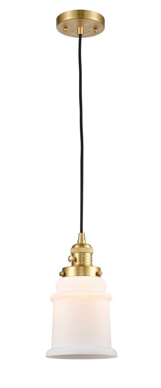 LED Mini Pendant by Innovations - Franklin Restoration Collection, Satin Gold Finish - 201CSW-SG-G181-LED