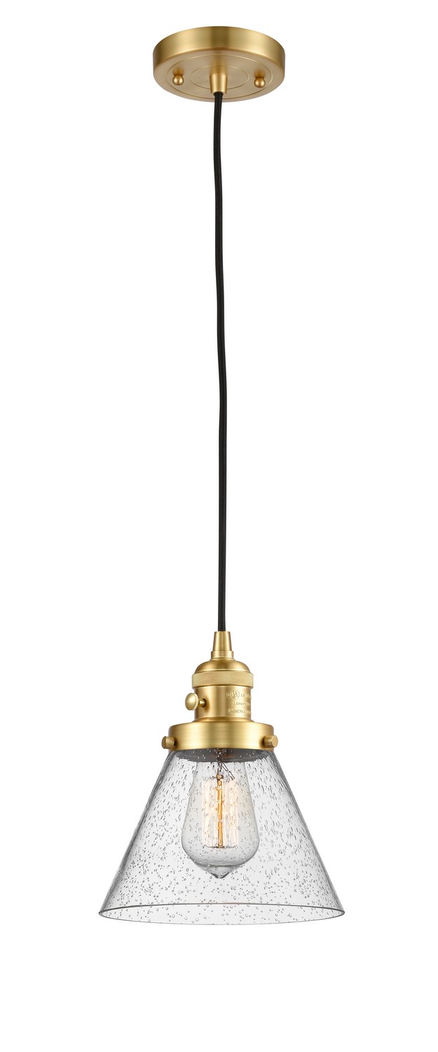 LED Mini Pendant by Innovations - Franklin Restoration Collection, Satin Gold Finish - 201CSW-SG-G44-LED