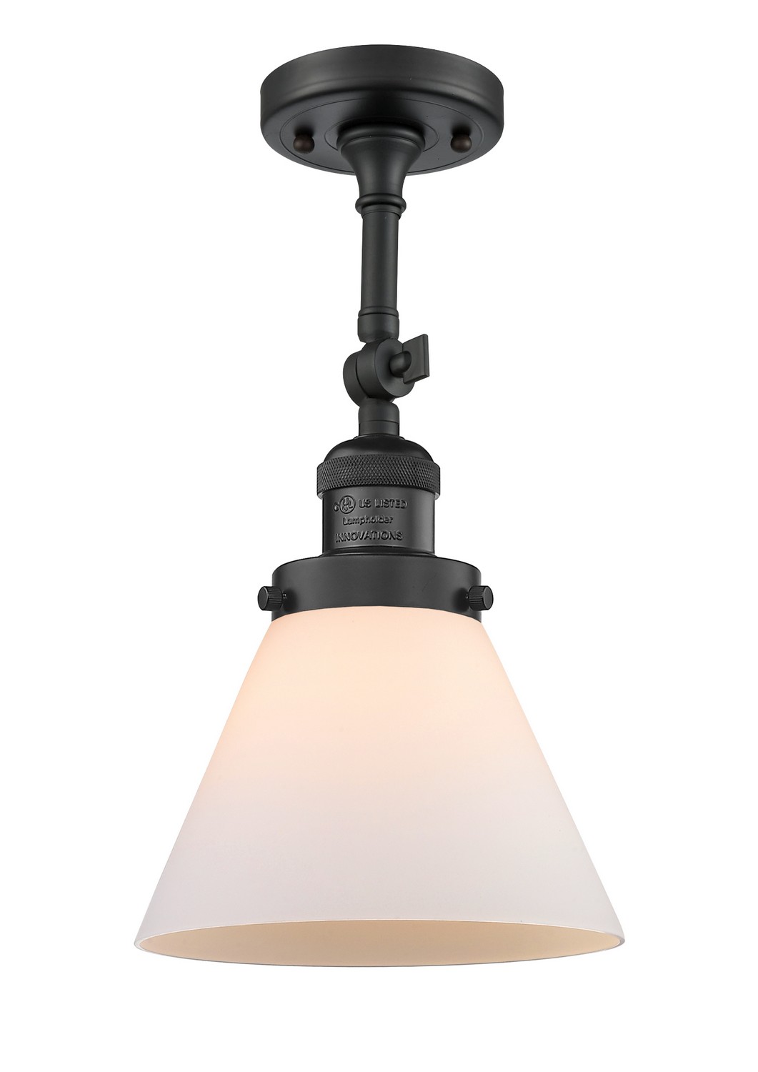 LED Semi-Flush Mount by Innovations - Franklin Restoration Collection, Matte Black Finish - 201F-BK-G41-LED
