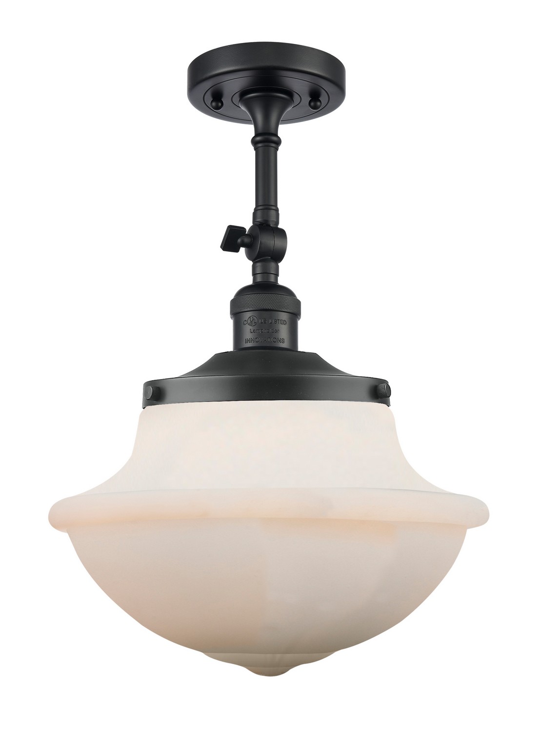 LED Semi-Flush Mount by Innovations - Franklin Restoration Collection, Matte Black Finish - 201F-BK-G541-LED