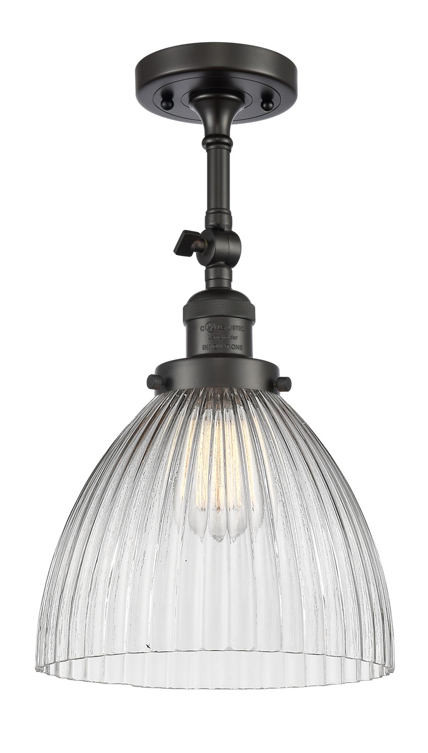 LED Semi-Flush Mount by Innovations - Franklin Restoration Collection, Oil Rubbed Bronze Finish - 201F-OB-G222-LED