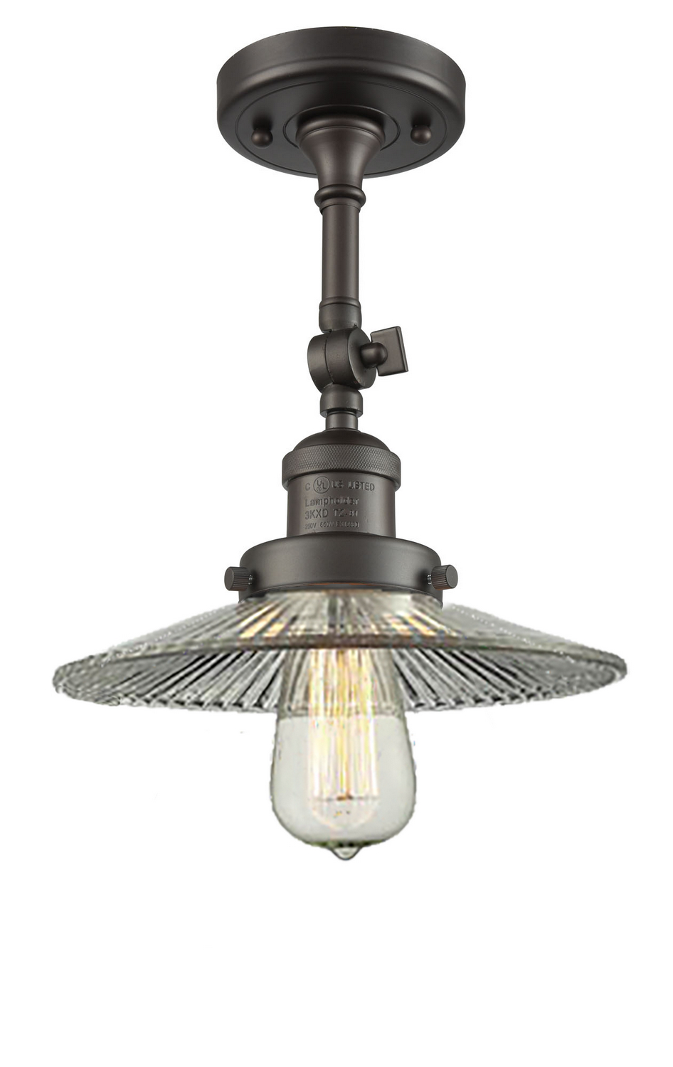 LED Semi-Flush Mount by Innovations - Franklin Restoration Collection, Oil Rubbed Bronze Finish - 201F-OB-G2-LED