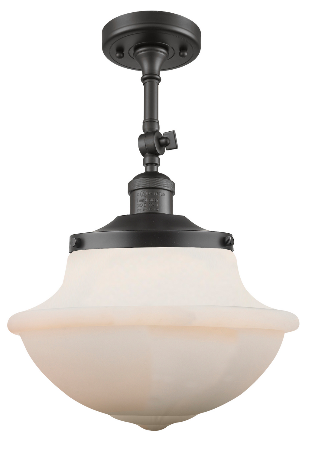 One Light Semi-Flush Mount by Innovations - Franklin Restoration Collection, Oil Rubbed Bronze Finish - 201F-OB-G531