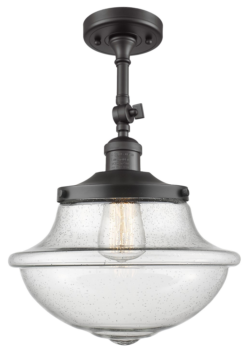 LED Semi-Flush Mount by Innovations - Franklin Restoration Collection, Oil Rubbed Bronze Finish - 201F-OB-G544-LED