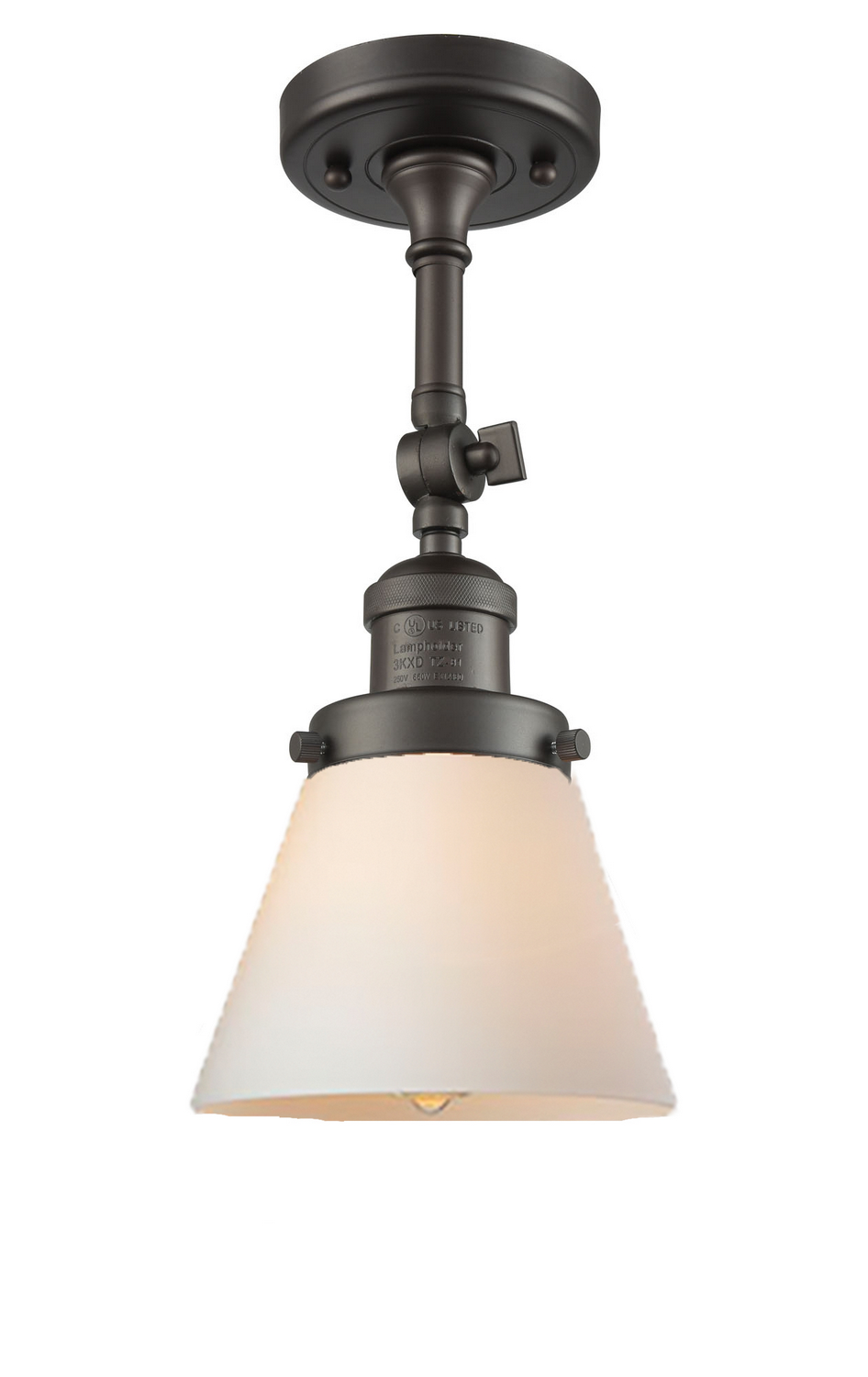 LED Semi-Flush Mount by Innovations - Franklin Restoration Collection, Oil Rubbed Bronze Finish - 201F-OB-G61-LED