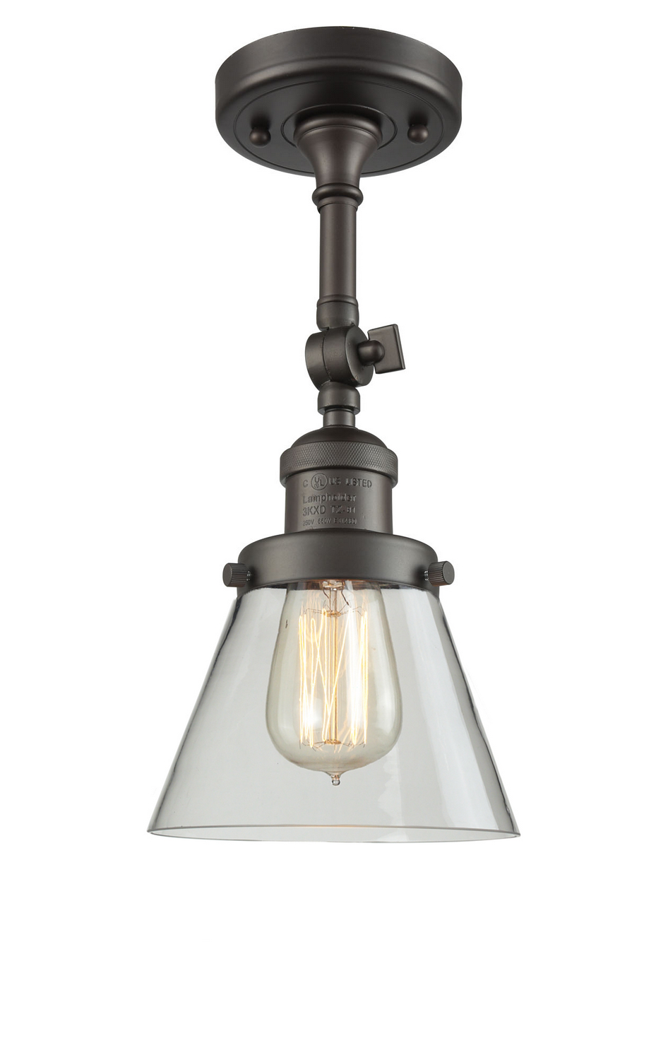 LED Semi-Flush Mount by Innovations - Franklin Restoration Collection, Oil Rubbed Bronze Finish - 201F-OB-G62-LED