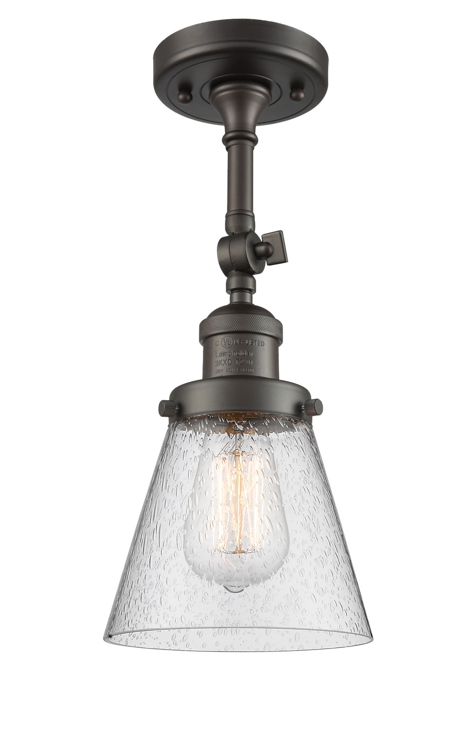 LED Semi-Flush Mount by Innovations - Franklin Restoration Collection, Oil Rubbed Bronze Finish - 201F-OB-G64-LED