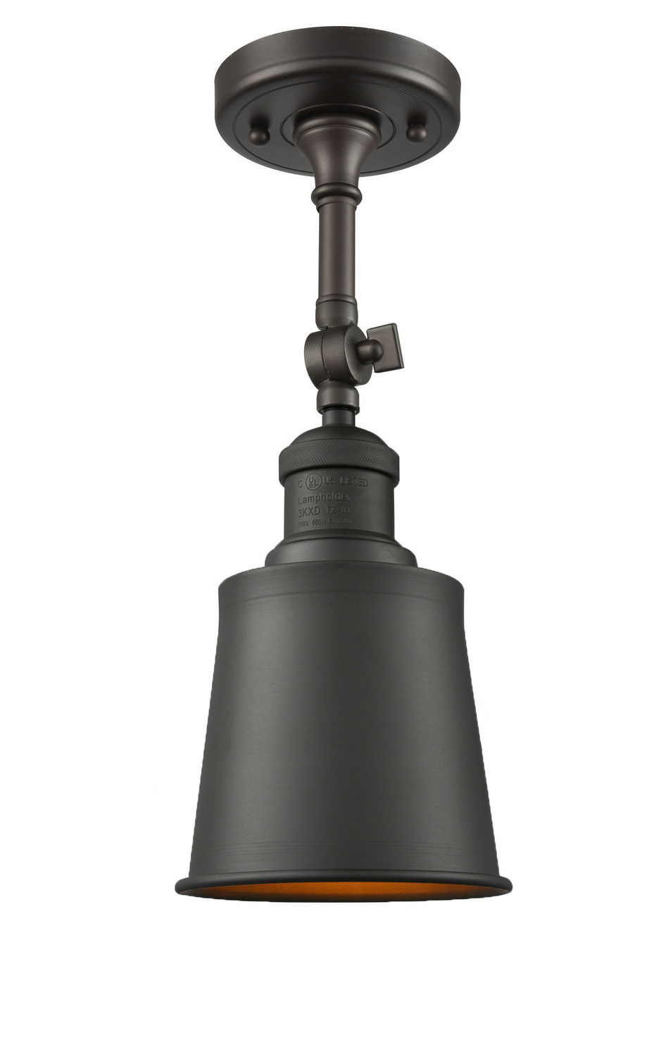 One Light Semi-Flush Mount by Innovations - Franklin Restoration Collection, Oil Rubbed Bronze Finish - 201F-OB-M9-OB