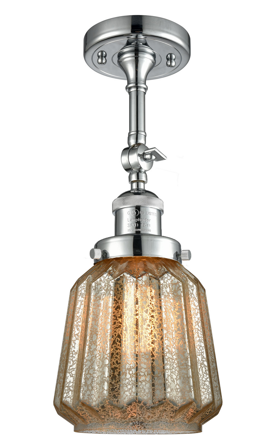 LED Semi-Flush Mount by Innovations - Franklin Restoration Collection, Polished Chrome Finish - 201F-PC-G146-LED