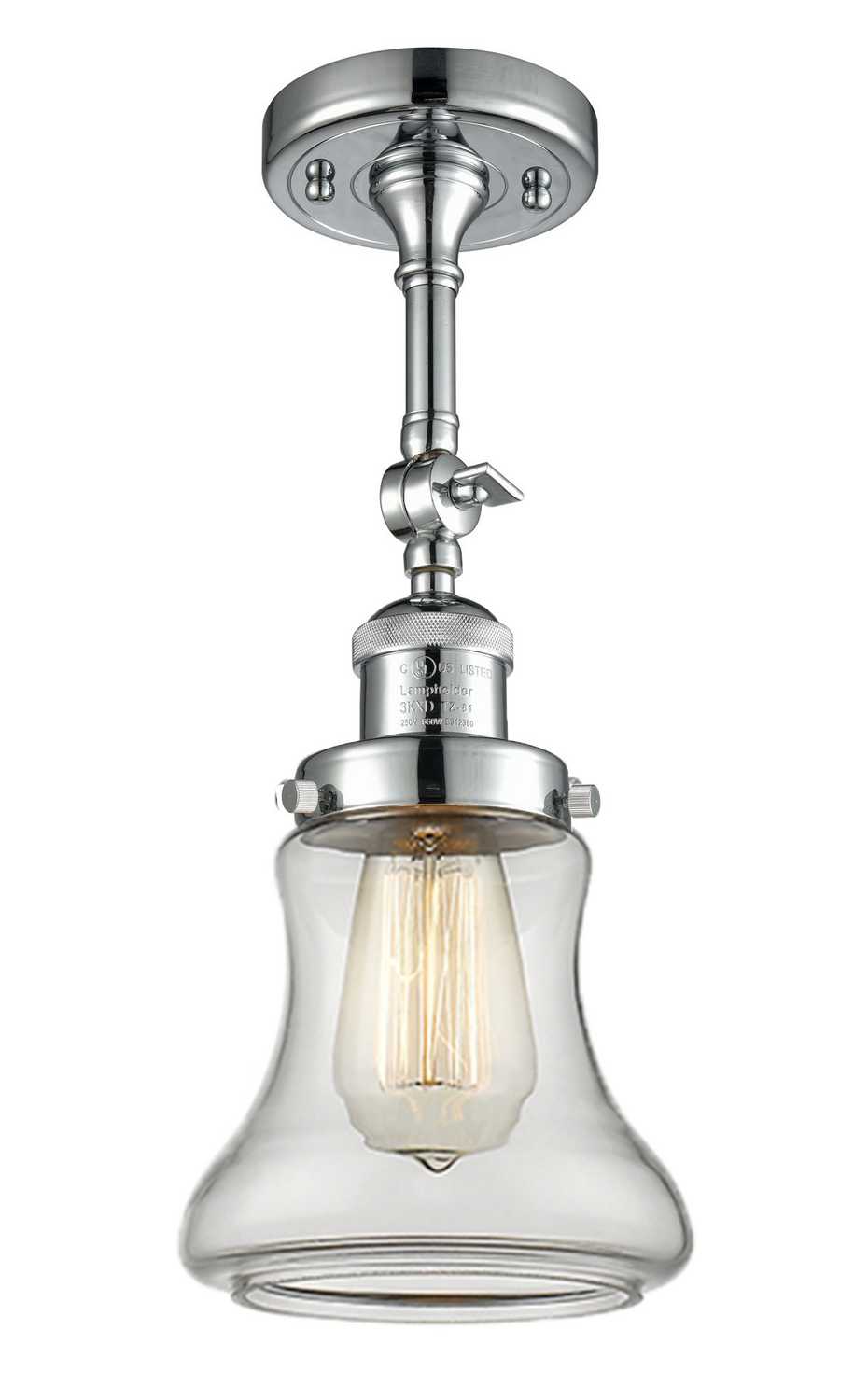 LED Semi-Flush Mount by Innovations - Franklin Restoration Collection, Polished Chrome Finish - 201F-PC-G192-LED