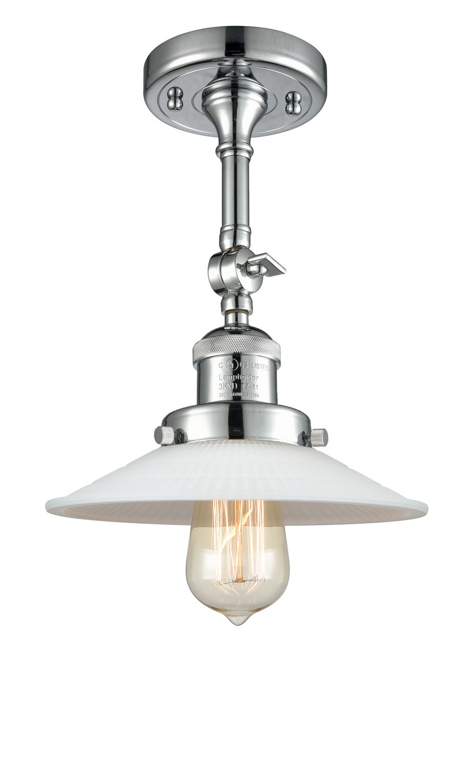 LED Semi-Flush Mount by Innovations - Franklin Restoration Collection, Polished Chrome Finish - 201F-PC-G1-LED