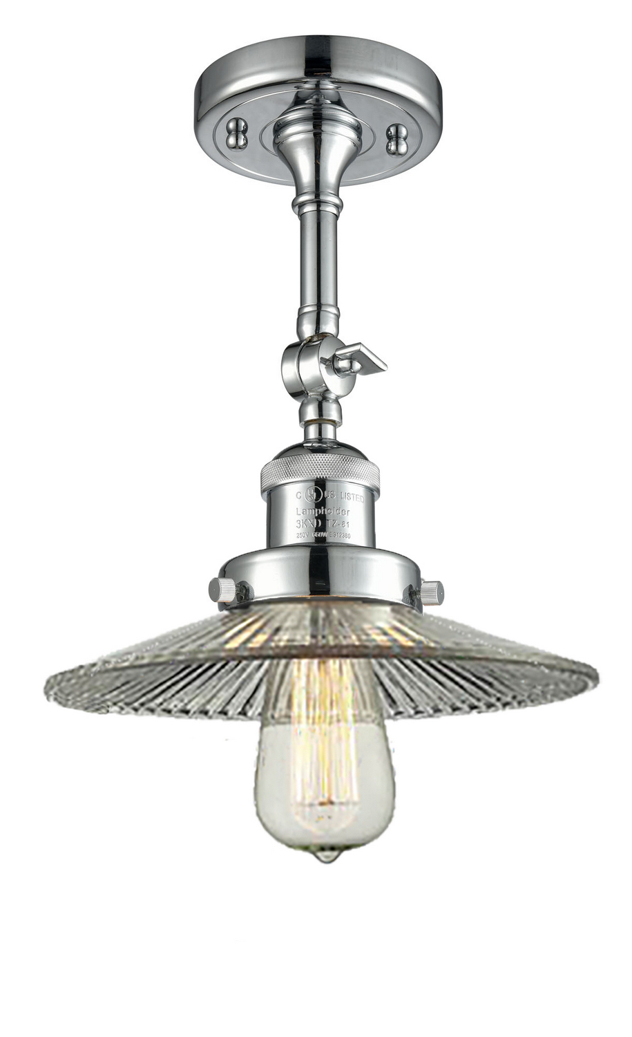 LED Semi-Flush Mount by Innovations - Franklin Restoration Collection, Polished Chrome Finish - 201F-PC-G2-LED