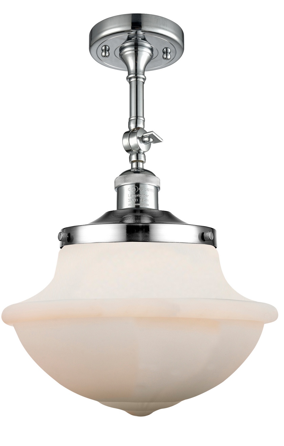 One Light Semi-Flush Mount by Innovations - Franklin Restoration Collection, Polished Chrome Finish - 201F-PC-G541
