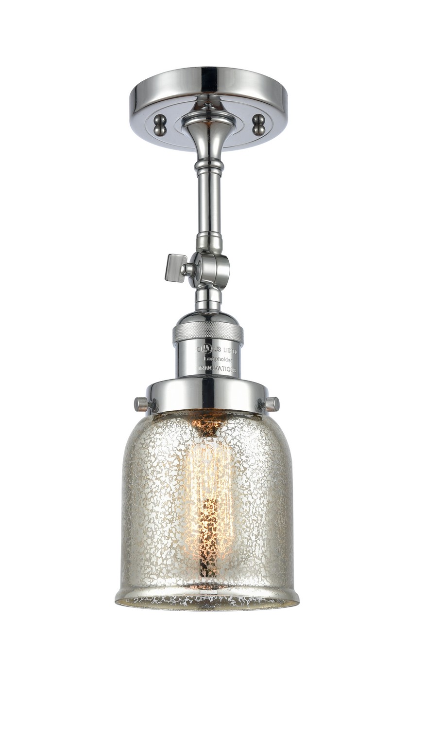 LED Semi-Flush Mount by Innovations - Franklin Restoration Collection, Polished Chrome Finish - 201F-PC-G58-LED