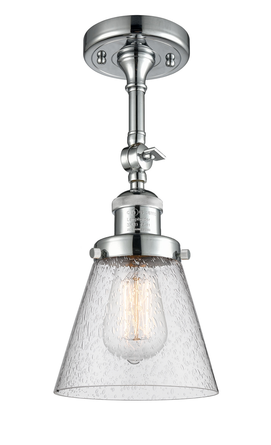 LED Semi-Flush Mount by Innovations - Franklin Restoration Collection, Polished Chrome Finish - 201F-PC-G64-LED